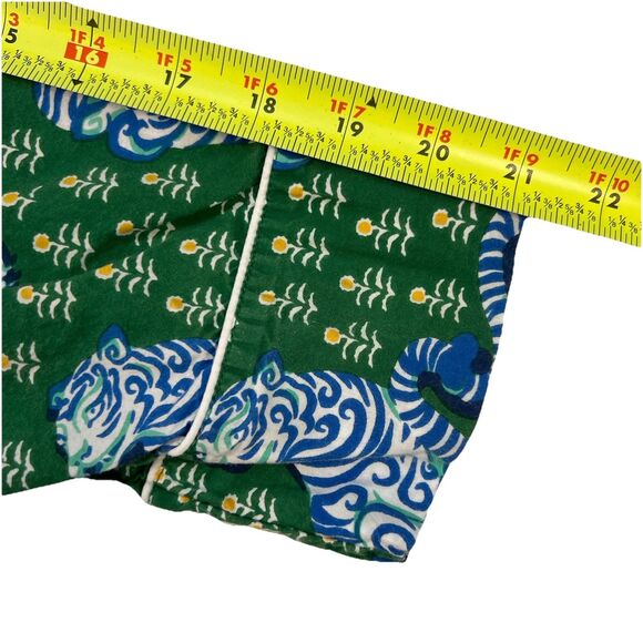 Printfresh Anthropologie Print Fresh Women Pajama Set Sz XL Jade Tiger Queen - Picture 9 of 16